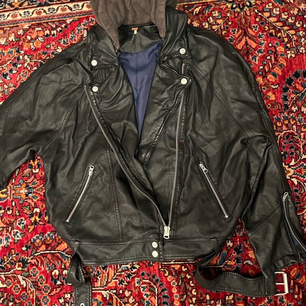 Free People Vegan Leather Moto Jacket - Picture 5 of 7
